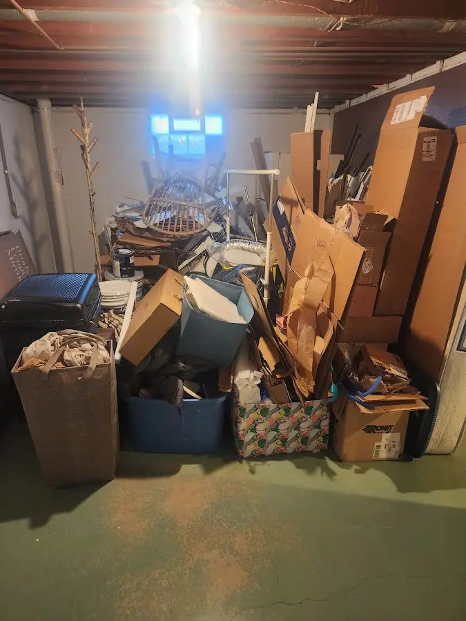 Roll-off dumpster container at job site for Concrete Dumpster Rental in Baltimore Highlands